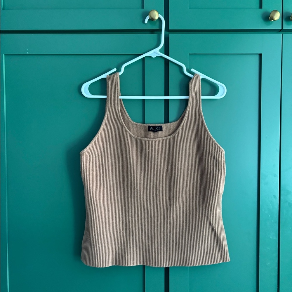 Ribbed Tan Tank Top